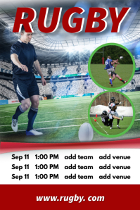 Local Rugby Fixture Poster Rugby Club Sports Team Poster Template | PosterMyWall