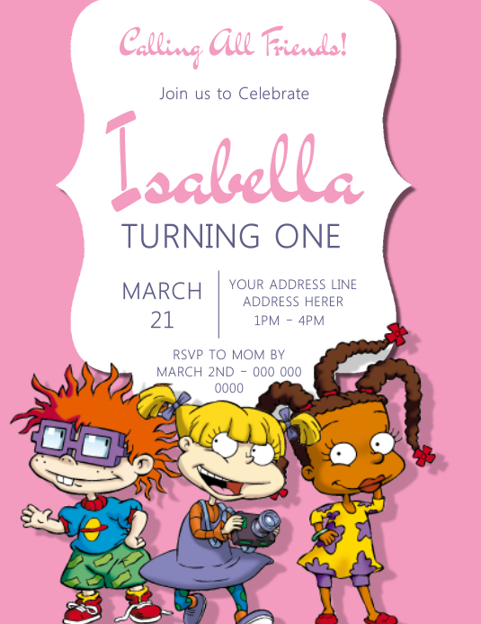 Rugrats Kids Party Invitation Template PosterMyWall