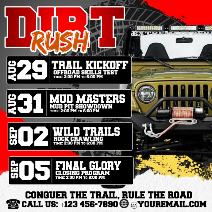 Rule the Trails with Power Instagram 帖子 template
