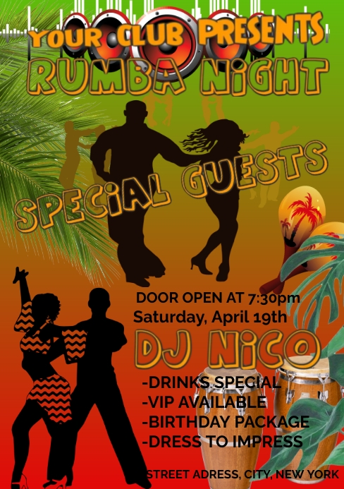 Copy of RUMBA NIGHT | PosterMyWall