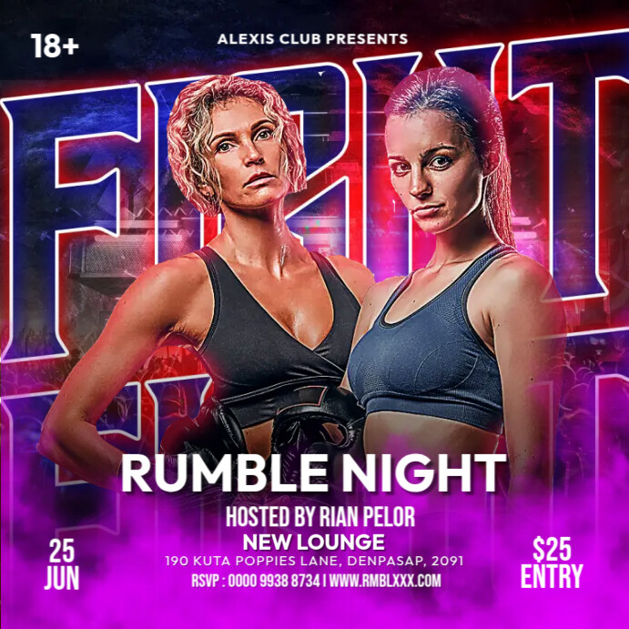 Obe Rumble Copy of Rumble Night Ads | PosterMyWall