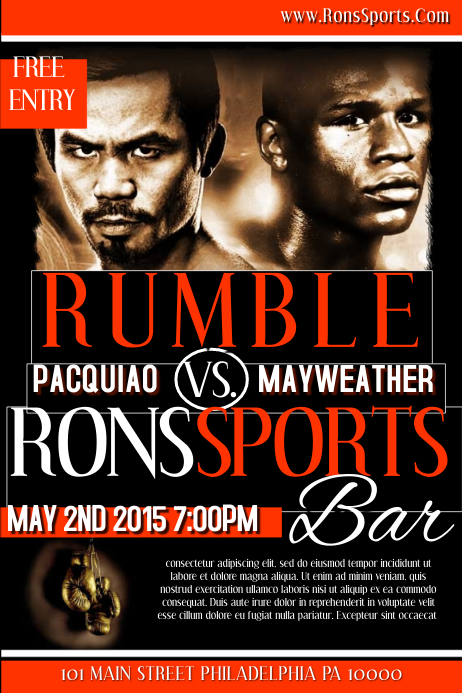 Rumble Poster template