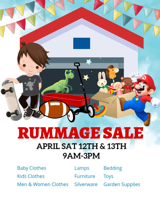 Welcome Rummage Sale Sign Rummage Sale Template | PosterMyWall