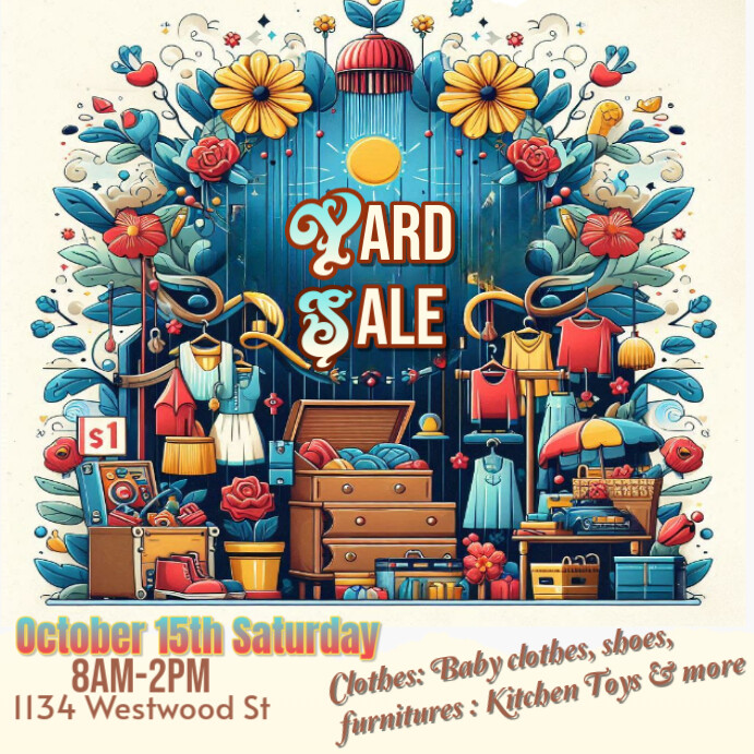 Yard sale poster design Template PosterMyWall