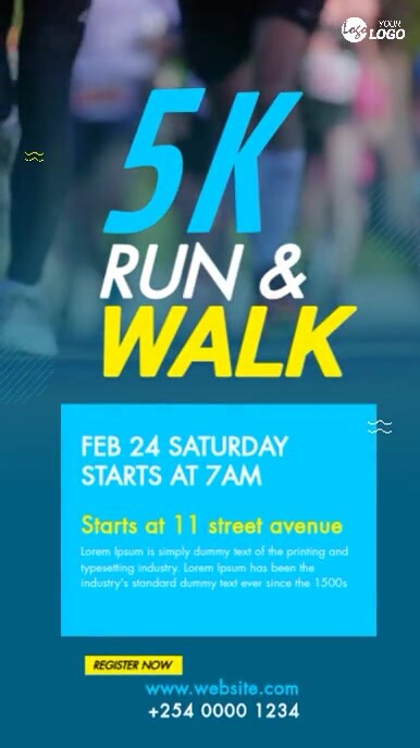 Copy of Run & Walk Event Ad Template | PosterMyWall