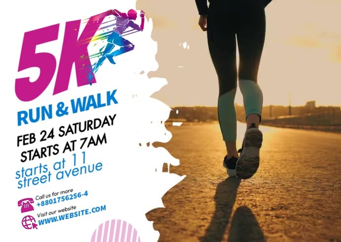 Run & Walk Event Ad Template | PosterMyWall