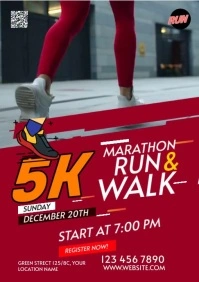 Run & Walk Event A5 template