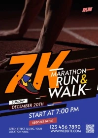 Run & Walk Event A6 template