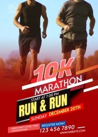 Run & Walk Event A6 template