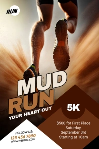 Run & Walk Event Pinterest-Grafik template
