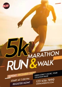 Run & Walk Event A6 template