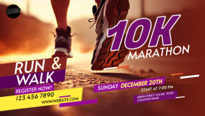 Run & Walk Event En-tête de blog template