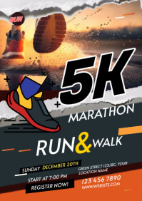 5K Run & Walk Event Flyer Template | PosterMyWall