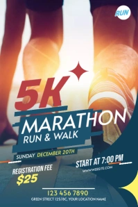 Run & Walk Event Pinterest-Grafik template