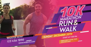Run & Walk Event ภาพที่แชร์บน Facebook template