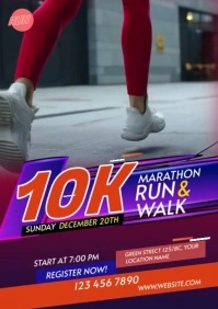 Run & Walk Event A1 template