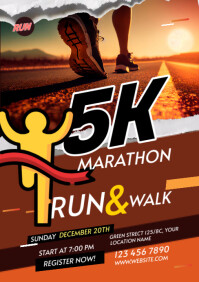 5K Run & Walk Flyer Template | PosterMyWall
