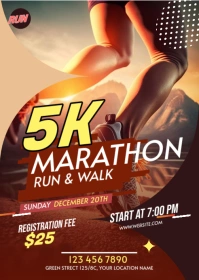 Run & Walk Event A6 template