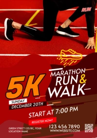 Run & Walk Event A1 template