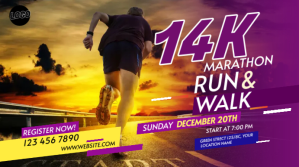 Run & Walk Event YouTube Thumbnail template