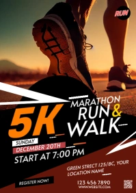 Run & Walk Event A5 template