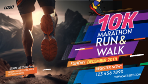 Run & Walk Event En-tête de blog template
