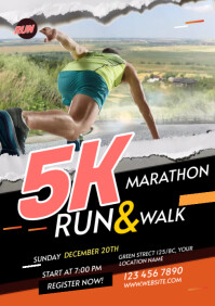 5K Run & Walk Event Flyer Template | PosterMyWall