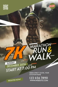 Run & Walk Event แบนเนอร์ 4' × 6' template