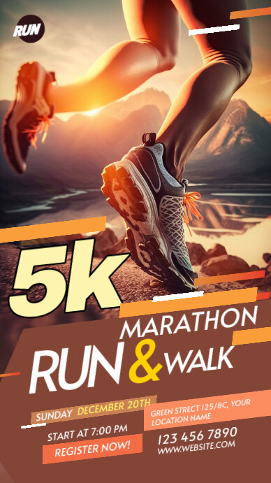 Run & Walk Event WhatsApp-Status template