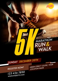 Run & Walk Event A6 template