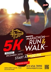 Run & Walk Event A2 template