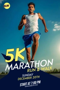 Run & Walk Event Pinterest Graphic template