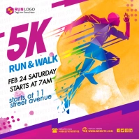 Run & Walk Event Ad Template Instagram Post
