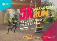 Run & Walk Event Ad Template Postcard
