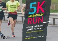 Run & Walk Event Ad Template Postcard