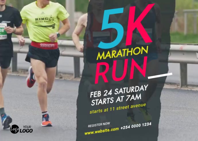 Run & Walk Event Ad Template 明信片