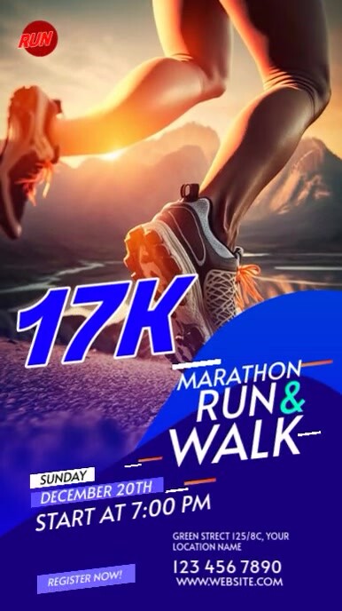 Run & Walk Event WhatsApp Status template