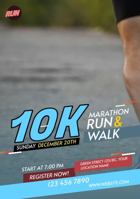 Run & Walk Event A2 template