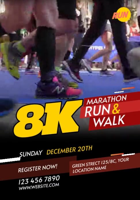 Run & Walk Event A5 template