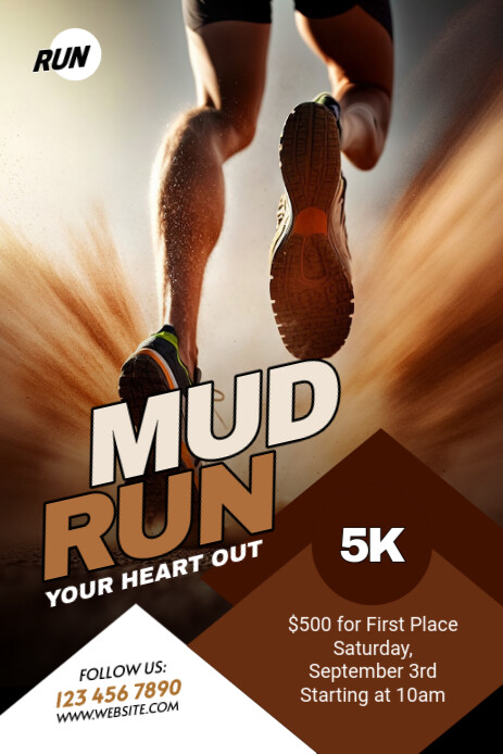 Run & Walk Event Pinterest 图片 template