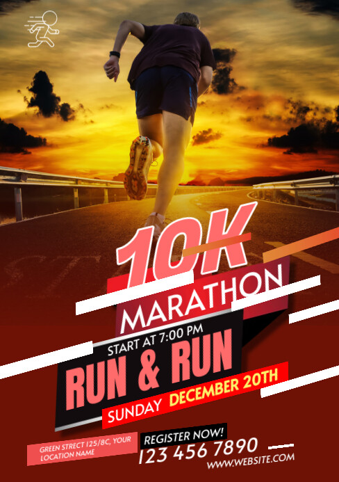 Run & Walk Event A5 template