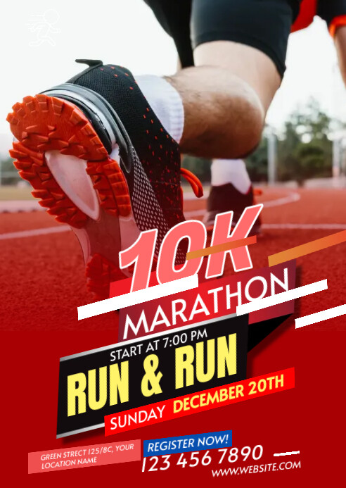 Run & Walk Event A6 template