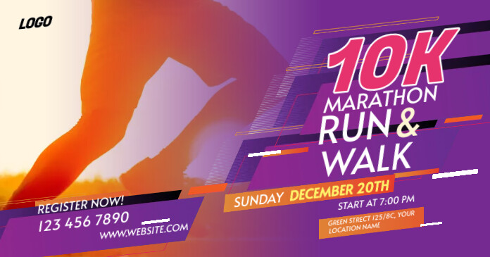 Run & Walk Event Facebook 共享图片 template