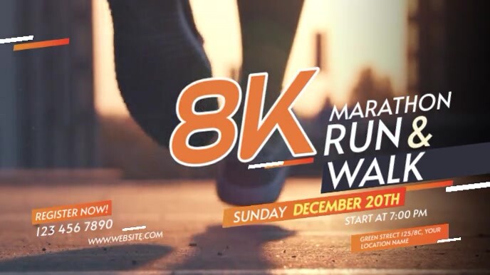 Run & Walk Event 演示(16:9) template