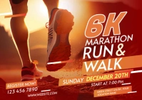 Run & Walk Event Kartu Pos template