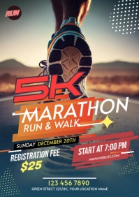 Run & Walk Event A1 template