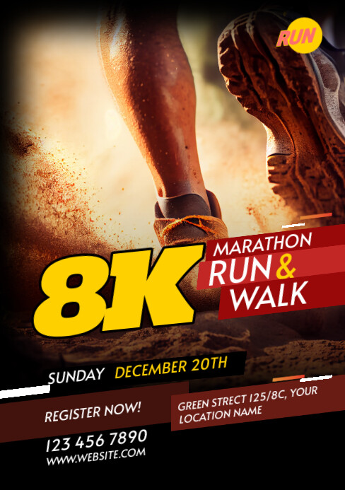 Run & Walk Event A5 template