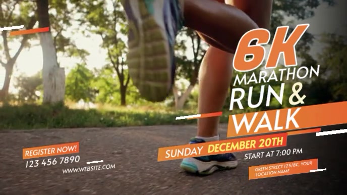Run & Walk Event 数字显示屏 (16:9) template