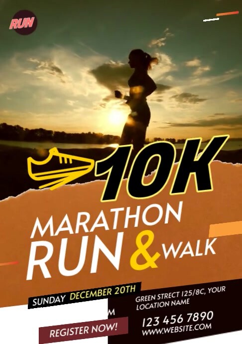 Run & Walk Event A2 template