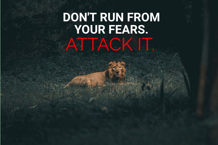 RUN AND ATTACK QUOTE TEMPLATE Poster